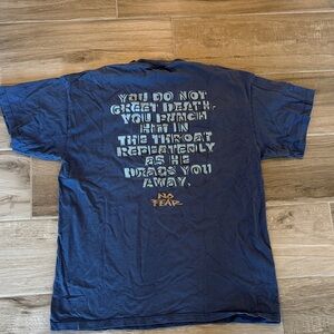 Vintage No Fear XL You Do Not Greet Death, You punch him in the throat tshirt